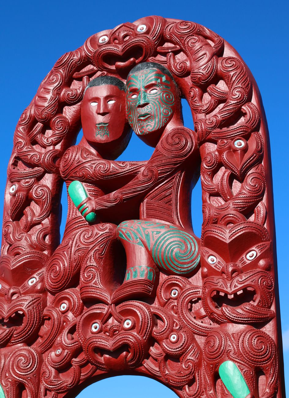 Traditional Maori Marae meeting house
