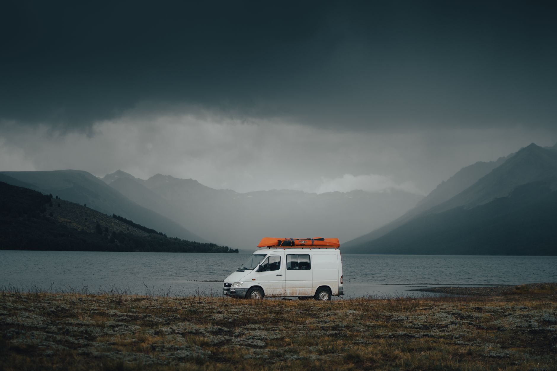 Campervan on NZ coast